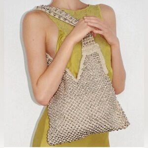 EUC Bloggers Fav Zara Beaded Crocheted Tote